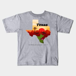 USA State of Texas Psalm 2:8 - My Inheritance and possession Kids T-Shirt